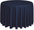 Lann's Linens - 10 Premium 132" Round Tablecloths for Wedding/Banquet/Restaurant - Polyester Fabric Table Cloths - Navy Blue