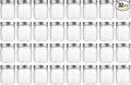 novelinks 8 oz Clear Plastic Jars with Screw-On Lids - BPA-Free Refillable Storage Containers for Slime, Spices, Crafts, Kitchen & Home Organization (32 Pack,Silver)