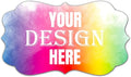 Custom Personalized Labels - 100-500 Stickers With Any Image, Logo, and Text for Business, Thank You Labels (Fancy Frame, 3x1 Inch)