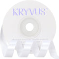White Satin Ribbon 3/8 inch X Continuous 25 Yards, Single Face Polyester Ribbon Perfect for Gift Wrapping, Flower Bouquet, Wedding Decor, Crafts, Bow Making, Sewing and More