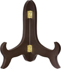 uxcell 7" Easel Plate Holder, Wooden Folding Display Stand Brown for Decorative Picture Frame