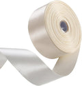 1-1/2" x 50 Yards Ivory Satin Ribbon Single Faced Fabric Ribbons for Gift Wrapping, Crafting, Floral Arrangements, Flower Bouquet, Wedding, Home Decor