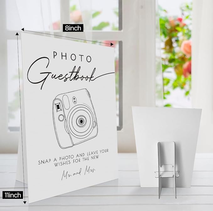 Wedding Photo Guestbook Sign 8 x 11 Inch, Photo Guest Book Sign, Photo Minimalist Wedding Sign, Reception Signage, Snap It Sign, Modern Wedding Sign WDS16