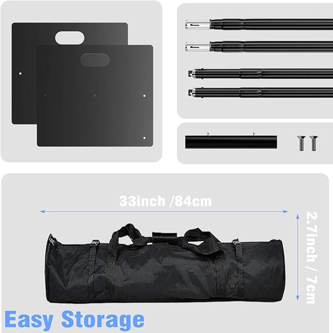 Pipe and Drape Backdrop Stand 10FT x 8FT, Adjustable Backdrop Stand Heavy Duty, Background Stand, Backdrop Stand for Parties, Photography, Wedding, Birthday Decoration (10ft x 8ft)