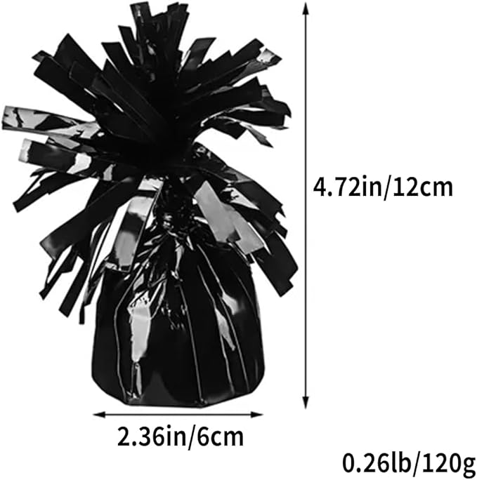 Balloon Weights for Helium Balloons Heavy Black Metallic Anchor Balloon Holders 4.8oz DIY Table Weights for Birthday Wedding Party Decorations Pack of 12