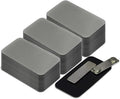 Name Tag/Badge Blanks - 100 Pack - 1-1/2" X 3" (Brushed Silver) Round Corners, Magnetic Backing