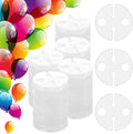 Kigley 200 Pcs White Clear Balloon Clips for Sealing Plastic Round Tie Tool, Fasteners for Quick Knotting, Wedding Party Birthday Christmas Arch Accessories, 23 x 2 mm