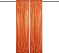 Orange Sequin Backdrop Curtains 2 Panels 2FTx8FT Glitter Orange Photo Backdrop Party Wedding Baby Shower Curtain Sparkle Photography Background