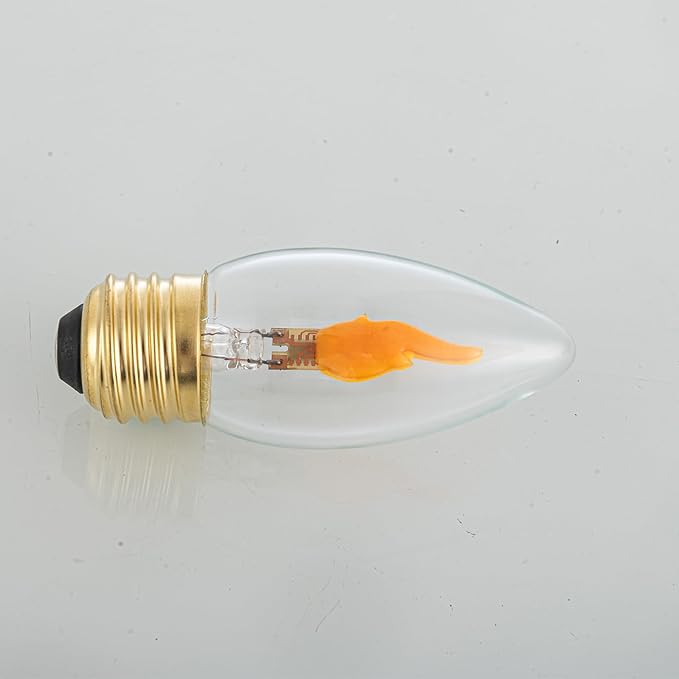 LED Flickering Light Bulbs E26 Flame Effect Bulb Standard Base, Fire Light Bulbs for Halloween Christmas Decoration, 2 Pack