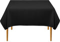 Lann's Linens - 54" Square Premium Tablecloth for Wedding/Banquet/Restaurant - Polyester Fabric Table Cloth - Black