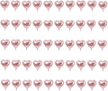 50 Pcs Rosegold Heart Shaped Balloon Foil Balloon 5 inch Heart Balloon for Valentinge's day Wedding Decoration (rosegold)