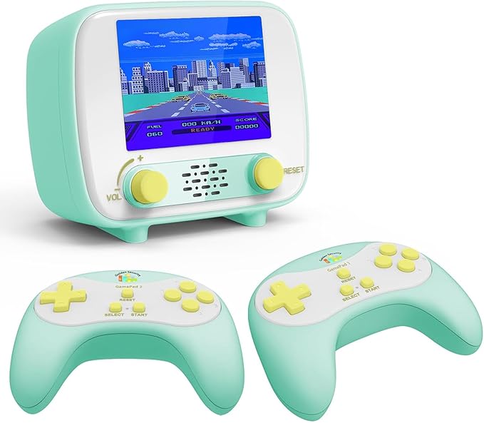 Handheld Game Console, Retro Mini Arcade Machine, 2.8 Inches, (One Player Game 216 Classic Games, Two Player Game 84 Classic Games), Supports for Handheld Controller & AV Output Connection TV