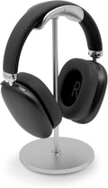 Headphone Stand for Desk – Premium & Minimalist Headset Holder with Round or Oval Base for Gaming, Office & Home (Silver, Standard)