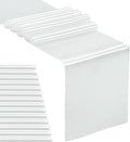15-Pack Satin Table Runner Silver 12 x 108 inches Long, Table Runners for Wedding, Birthday Parties, Banquets Decorations（15 Pack, 12x108 Inch, Silver）