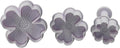 pson 3Pcs Plunger Cookie Cutter Set, Mini Plastic Biscuit Molds for Cake Decorating, Baking, Fondant, and DIY Crafts(Flower)