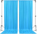 AK TRADING CO. 10 feet x 10 feet Polyester Backdrop Drapes Curtains Panels with Rod Pockets - Wedding Ceremony Party Home Window Decorations - Turquoise (Pack of 24)