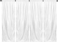 White Sequin Backdrop Curtains 4 Panels 2FTx8FT Glitter White Drapes Photo Backdrop Party Wedding Baby Shower Curtain Sparkle Photography Background Curtains