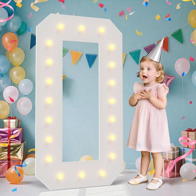 4FT Marquee Light Up Letters - Large Marquee Letters 4 Feet Tall for Birthday Party Decorations, Big Letter for Wedding Event Marry Me Baby Shower Bridal Shower, Letter O