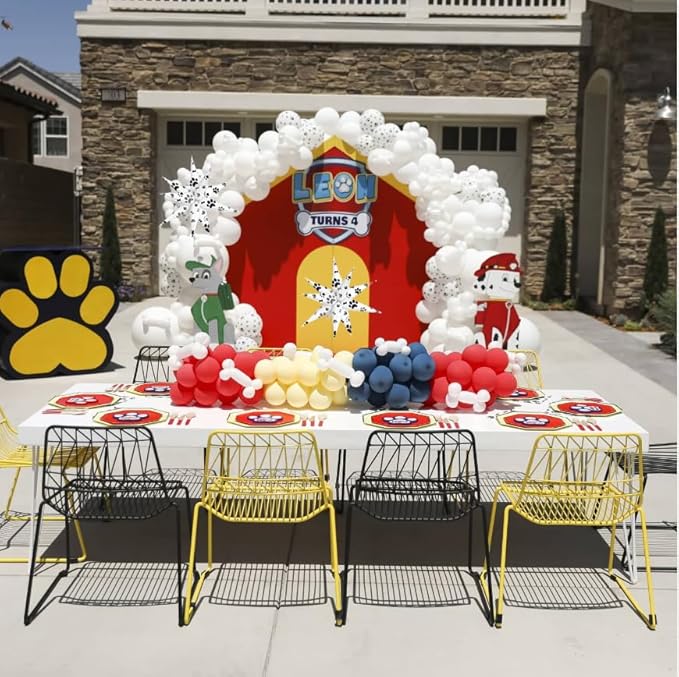 3pcs 26inch 3D paw Explosion Star foil balloon, dog paw theme Foil Cone star burst Balloons for dog Birthday Wedding New Year Party Event