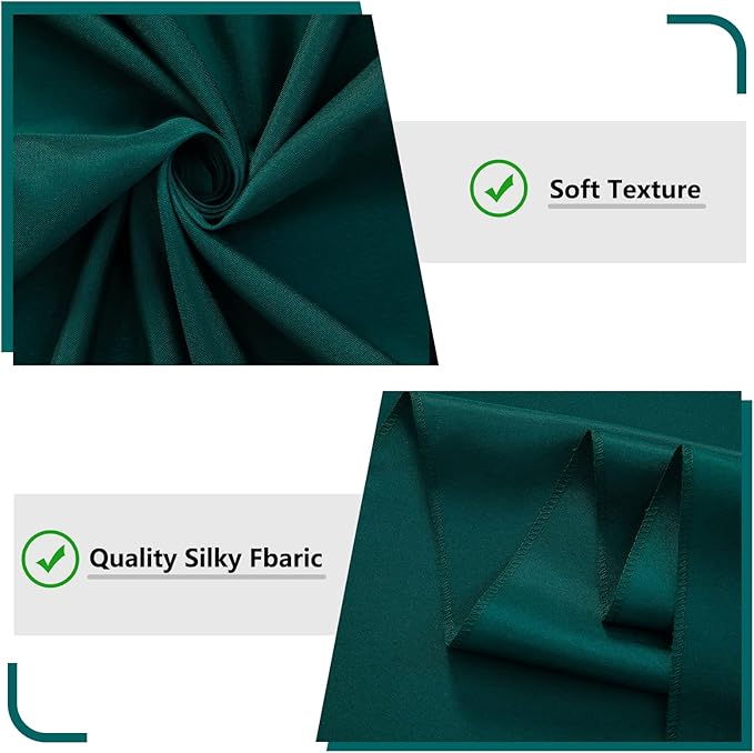 MYSKY HOME 10ft x 10ft Curtains Hunter Green Backdrop Curtains for Parties Wedding Stage Curtains Rod Pocket Sliding Drapes Backdrop Curtain for Baby Showers, Birthday, 5ft x 10ft, 2 Panels