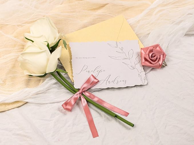 Rose Gold Satin Ribbon 3/8 inch X Continuous 25 Yards, Single Face Polyester Ribbon Perfect for Gift Wrapping, Flower Bouquet, Wedding Decor, Crafts, Bow Making, Sewing and More