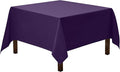 Gee Di Moda Square Tablecloth - 85 x 85 Inch Purple Table Cloth for Large Square or Round Tables - Heavy Duty Washable Fabric - for Buffet Table, Holiday Party, Dinner, Wedding & Baby Shower