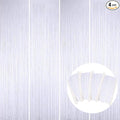 BEISHIDA 4 Pcs White Door Streamers Tinsel Curtain Party Streamers Backdrop Fringe Foil Wall Background for Birthday Halloween Christmas Wedding Party Decoration(3.28 ft x 6.56 ft)