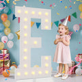 4FT Marquee Light Up Letters - Large Marquee Letters 4 Feet Tall for Birthday Party Decorations, Big Letter for Wedding Event Marry Me Baby Shower Bridal Shower, Letter E