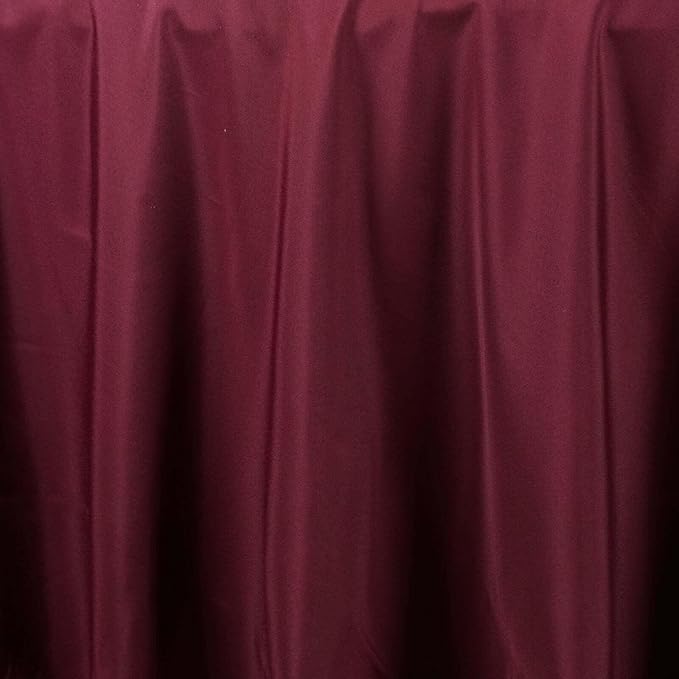 Efavormart Round Tablecloth, 108 Inch Stain & Wrinkle Resistant Washable Table Cloth, Decorative Polyester Fabric Table Cover for Banquet, Wedding, Dining- Burgundy