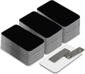 Name Tag/Badge Blanks - 100 Pack - 1-1/2" X 3" (Black) Round Corners, Magnetic Backing