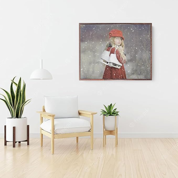 Personalized Custom Canvas Prints: Photo On Canvas (Dark Brown, 24x36) Transform Your Photos into Stunning Framed Wall Art Digitally Printed Photo To Canvas Ideal for Home Decor, Gifts Keepsakes.