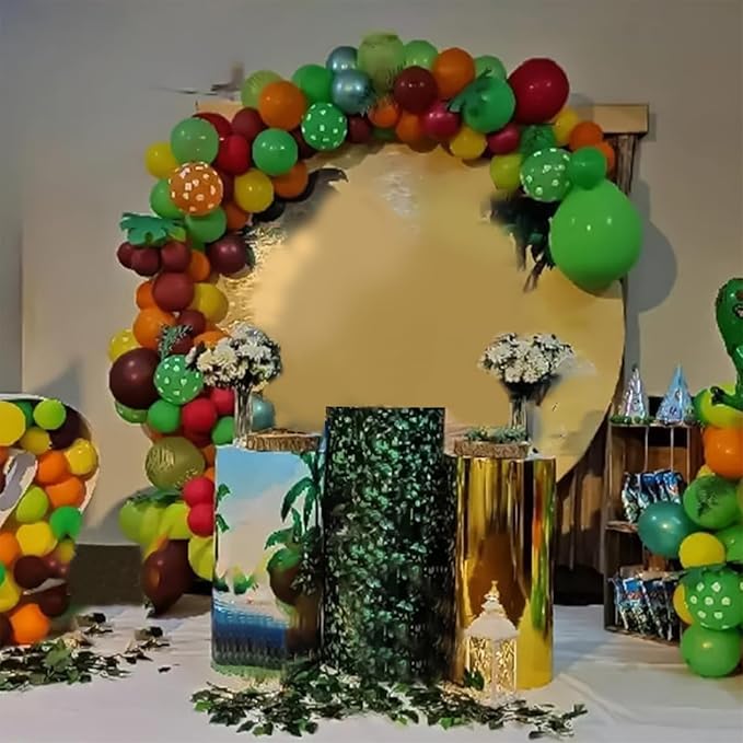 Orange Fall Balloons, 12Inch Autumn Orange Brown Green Latex Balloons with Confetti Party Balloon for Fall Thanksgiving Autumn Harvest Birthday Party Decorations