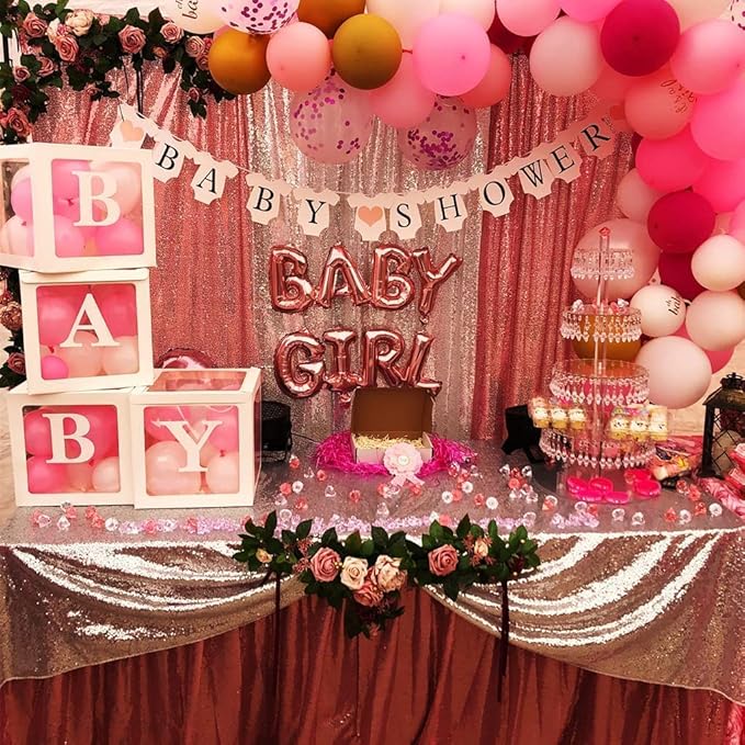 Poise3EHome Fuchsia Pink Sequin Backdrop,8FT x 10FT Sequin Photography Backdrop Curtain for Party Decoration