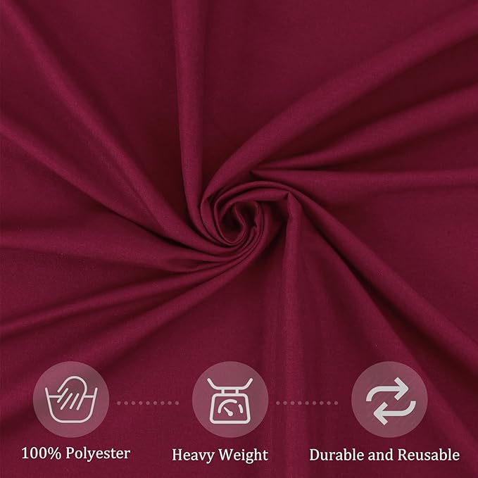 8 Pack Round Tablecloth 70 Inch Round Table Covers Bulk Washable Polyester Fabric Round Table Clothes for Wedding Party Reception Banquet Buffet Restaurant (Burgundy, 70 Inch)