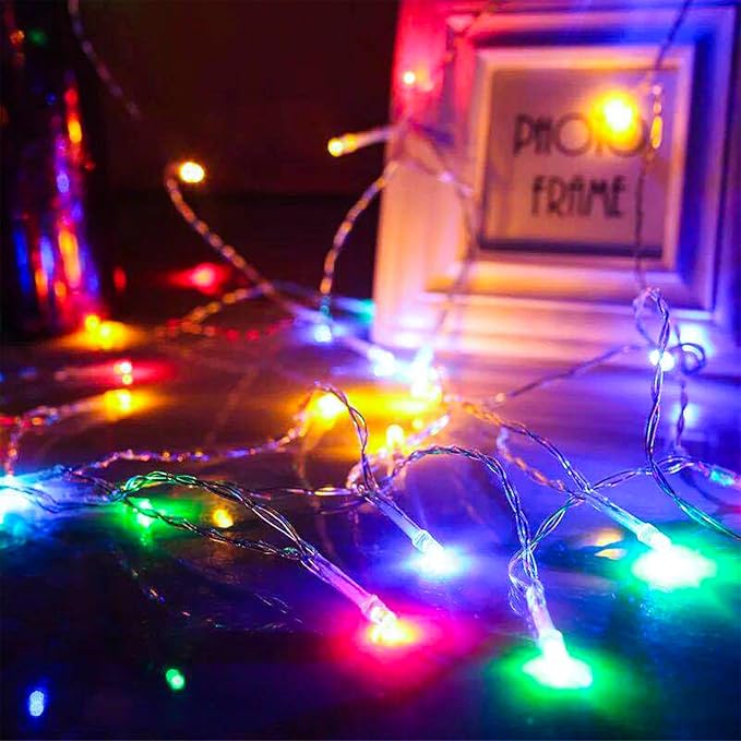 Pastel Plug in Easter String Lights, 33ft 100 LED Clear Wire Decorative Multicolored Christmas Birthday Wedding Party Lighting Up for Window Bedroom Tree Hanging Decorations (Multi Color)