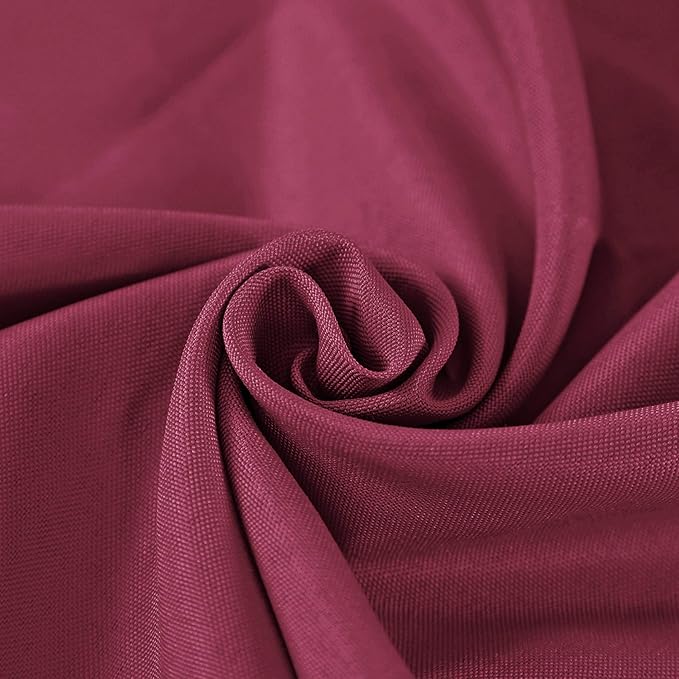 70 inch Round Tablecloth Washable Polyester Table Cloth Decorative Table Cover for Wedding Party Dining Banquet（70 inch,Burgundy）