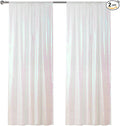 Sugargirl White Iridescent Sequin Backdrop Curtain 2 Panels 2FTx8FT Glitter White Iridescent Background Drapes Sparkle Photography Backdrop for Party Wedding Birthday Wall Decoration