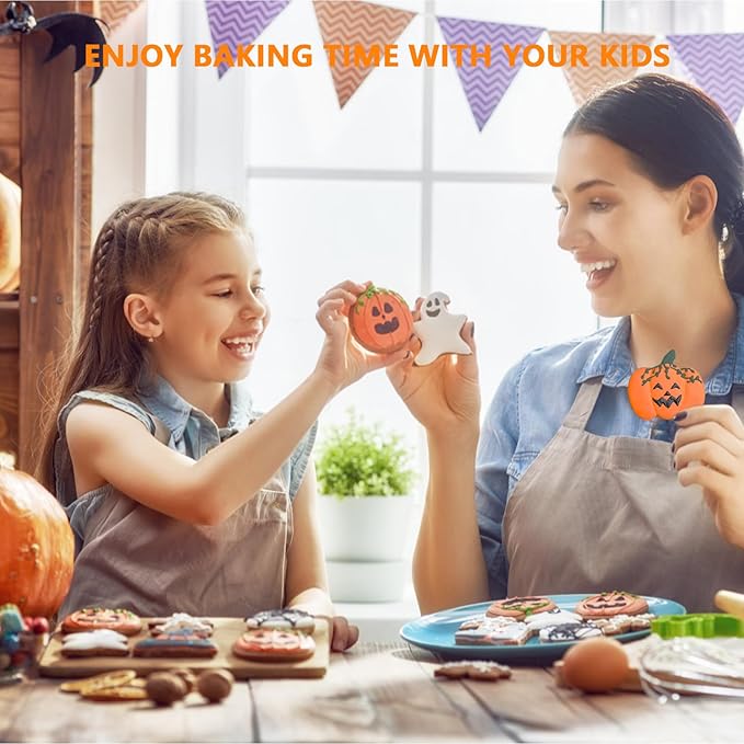 Pumpkin Cookie Cutters Set，3.54", 3.2", 2.87"- 3Pcs Halloween Thanksgiving Fruit Cookie Cutters for Holiday Party Decoration,0.98" Height