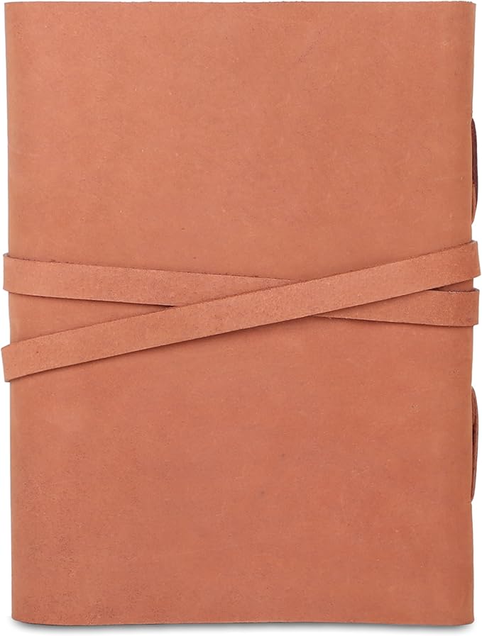 Leather Journal with Lined and Unlined Deckle Edge Paper 8x6 inch and Vintage Key | Handmade Writing Notebook Diary | Bound Daily Notepad for Men & Women Medium, Sketch/Writing pad for Artists