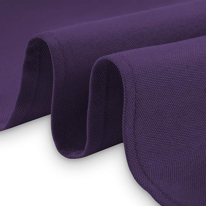 Lann's Linens - 10 Premium 70" Round Tablecloths for Wedding/Banquet/Restaurant - Polyester Fabric Table Cloth - Purple