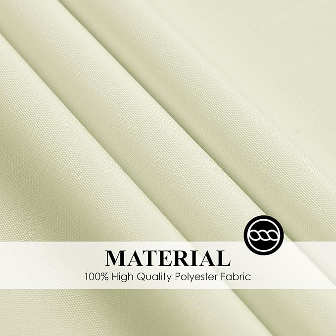 Round Tablecloth 132 Inch 6 Pack Ivory Tablecloths Washable Decorative Linen Polyester Table Clothes Cover for Dining Table Banquets Buffet Parties and Wedding