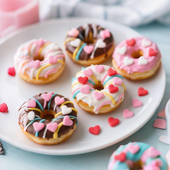 Edible Heart Sprinkles,Red Pink White Heart Shapes Mix,Sugar Sprinkles for Decorations Baking,Cake Ice Cream Cookies Cupcake Toppe Chocolate,Birthday Wedding Valentines Christmas Party Supplie,100g/3.53oz