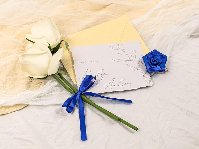 Royal Blue Satin Ribbon 3/8 inch X Continuous 50 Yards, Single Face Polyester Ribbon Perfect for Gift Wrapping, Flower Bouquet, Wedding Decor, Crafts, Bow Making, Sewing and More