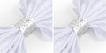 150PCS Rose Flower Paper Napkin Rings, Simple Napkin Holders Dinner Tables Rings Elegant Ornament Table Setting Decoration for Wedding, Christmas, Thanksgiving, Holiday, Party (Silver) (Pack of 2)