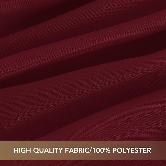 sancua Square Tablecloths 54x54 Inch Burgundy - Fabric Table Cloth for Square or Round Tables, Washable Polyester Table Cover for Christmas Dinner, Holiday Party, Decorative Display Tables