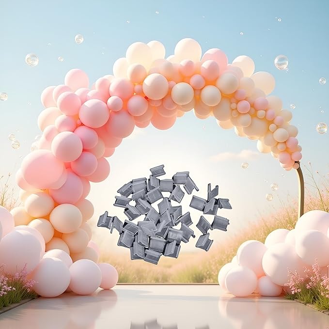 100 Pcs Transparent Balloon V-Shaped Clip Plastic V-Shaped Balloon Clip Wedding Wedding Party Halloween Creative Sealed Decorations
