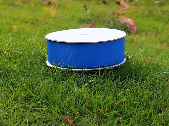 One Roll 50 Yards Soild Navy Blue Grosgrain Ribbon 1 1/2 inch Flower Bouquets Ribbons-1.5 inch Thick Gift Wrapping Ribbon-DIY Crafts Bow Hair Headband Accessories Ribbons #365(38mm)