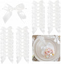 3.5" White Bow Satin Pre-Tied Bows for Gift Wrapping, Small Bows for Crafts, Premade Bows, Candy Apple Bows, Twist Tie Bows for Cake Decorating, Party Favor, Wedding Decoration-36 Counts