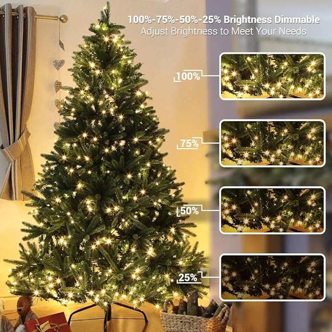 BrizLabs Christmas Lights, 180ft 500 LED Color Changing Christmas Lights with Remote Timer, 11 Modes Warm White & Multicolor LED Light String, Dimmable Decorative Xmas Light for Indoor Outdoor Tree