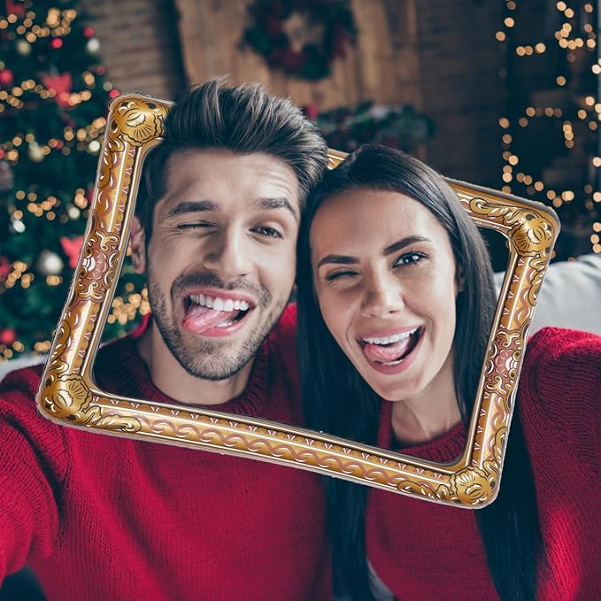 TENDYCOCO 1Pc Inflatable Frame Beautiful Selfie Picture Frame Chic Photo Booth Prop